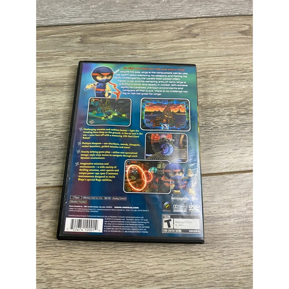 I-Ninja Sony PlayStation 2 PS2 Namco 2003 Action Platformer Case & Manual Only